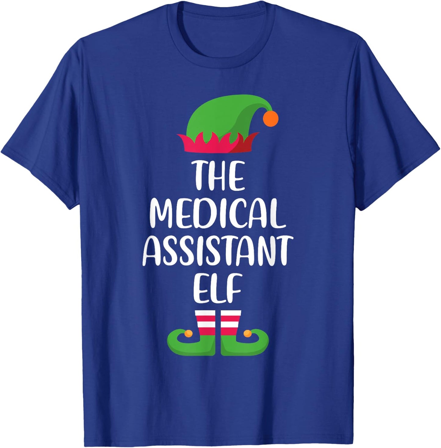 Medical Assistant Elf Family Matching Group Christmas Pajama T-Shirt - T-Shirt | Royal
