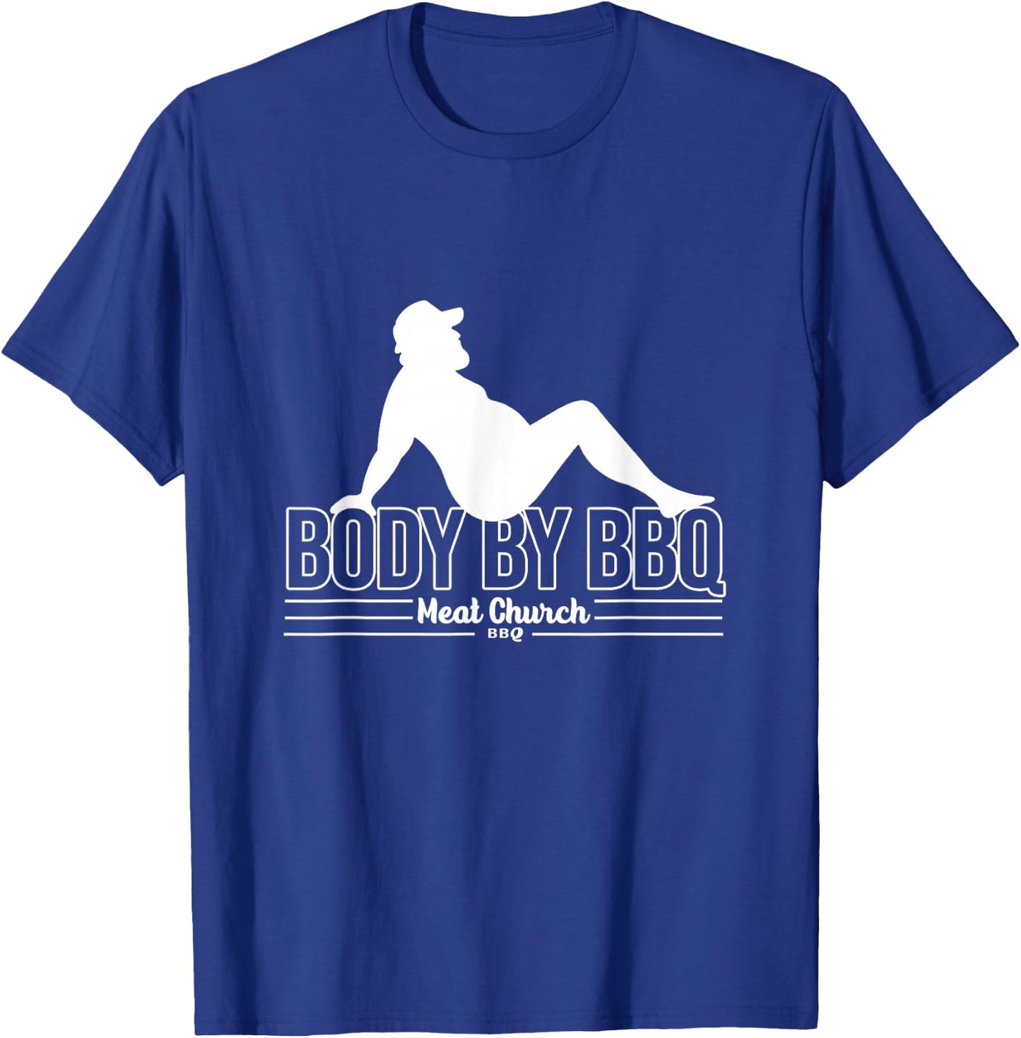Body By BBQ Meat By Church Barbecue Daddy Funny Cooking T-Shirt - T-Shirt | Royal