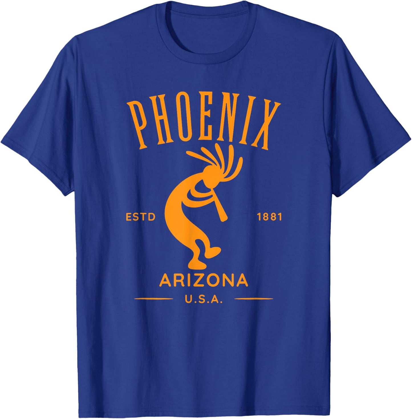 Phoenix Arizona Dancing Kokopelli Design T-Shirt - T-Shirt | Royal