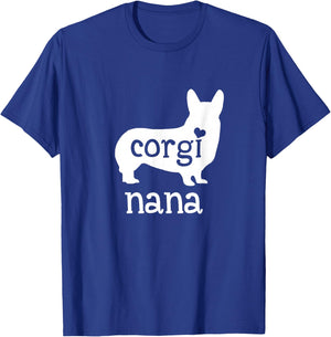 Corgi Nana Shirt Corgi Grandma Dog Mom Lover Mother's Day Men Women T-Shirt - T-Shirt | Royal