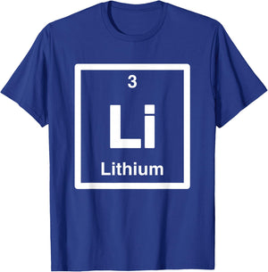 Lithium - Li - Periodic Table of Elements - Science Gifts T-Shirt - T-Shirt | Royal