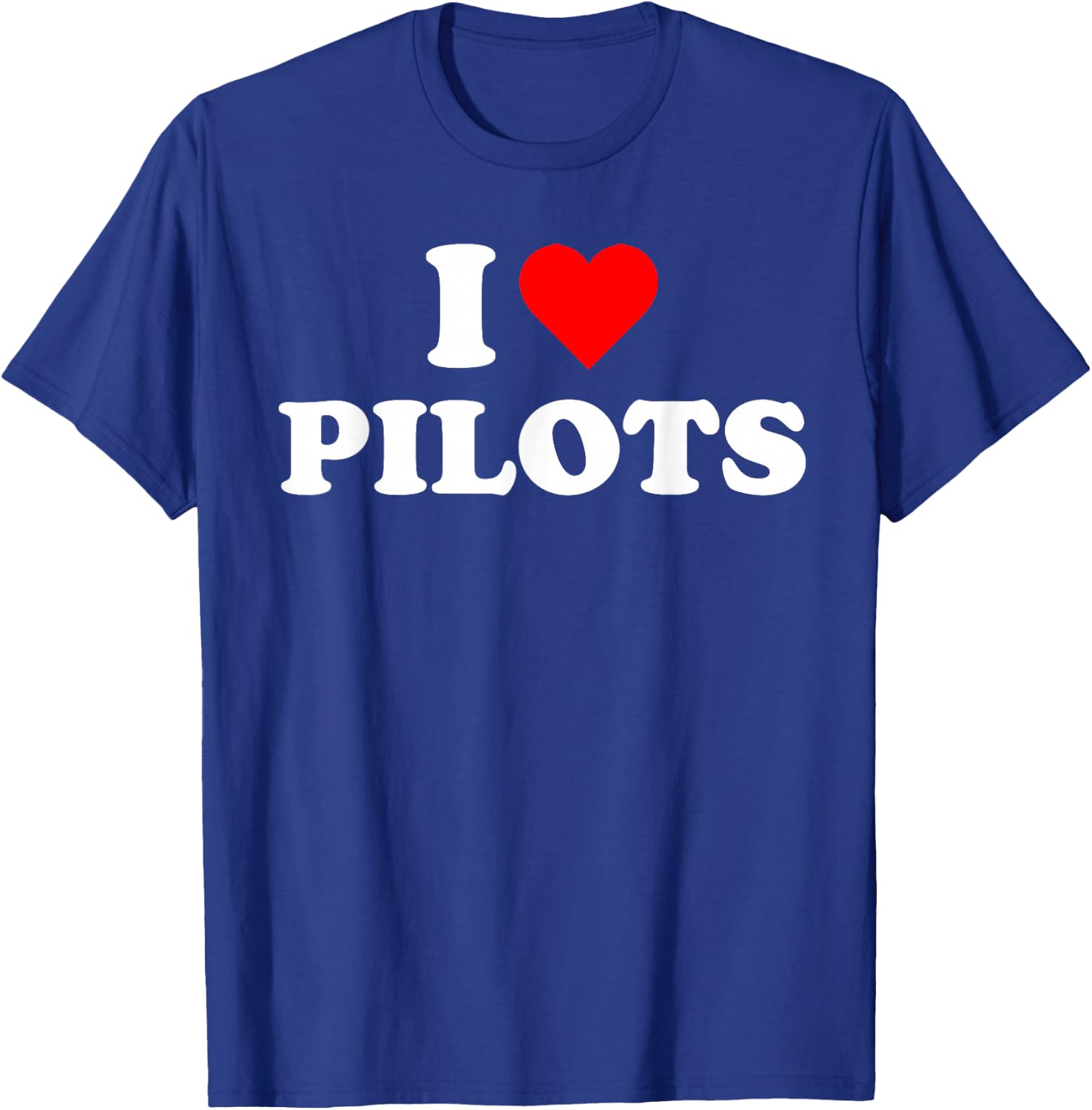 I heart Pilots Aviation Airplane Jet Plane Sky Cute T-Shirt - T-Shirt | Royal