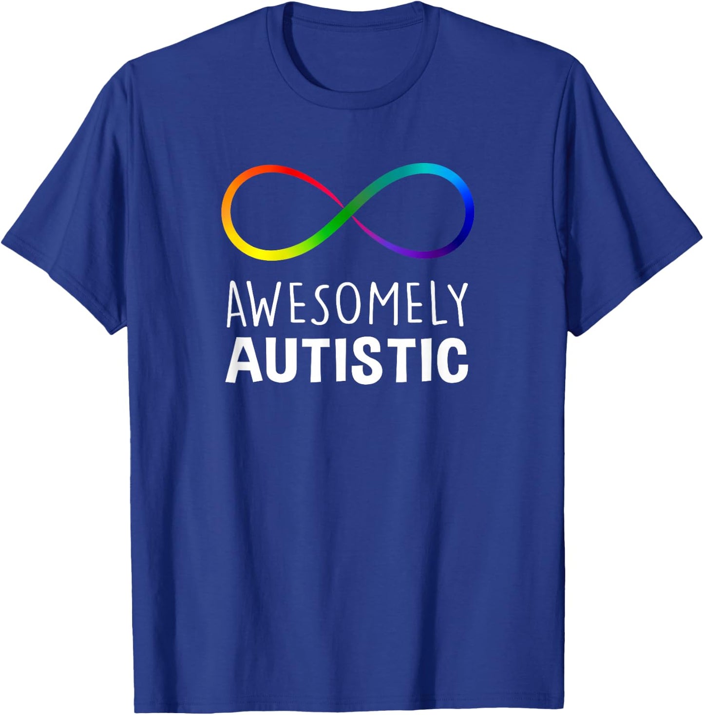 Red Instead Autism Awesomely Autistic Infinity Small T-Shirt - T-Shirt | Royal