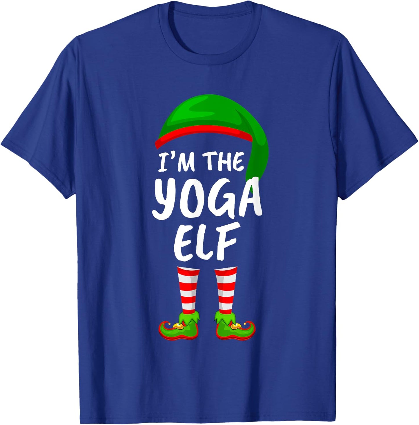Matching Family Funny I'm The Yoga Elf Christmas T-Shirt - T-Shirt | Royal