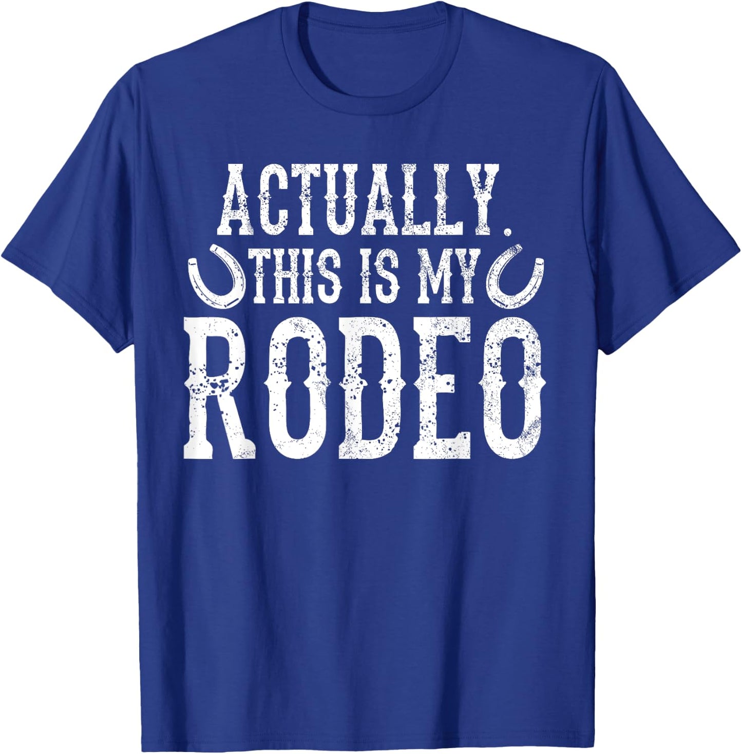 Rodeo Cowboy Horse Bull Riding Gift T-Shirt - T-Shirt | Royal