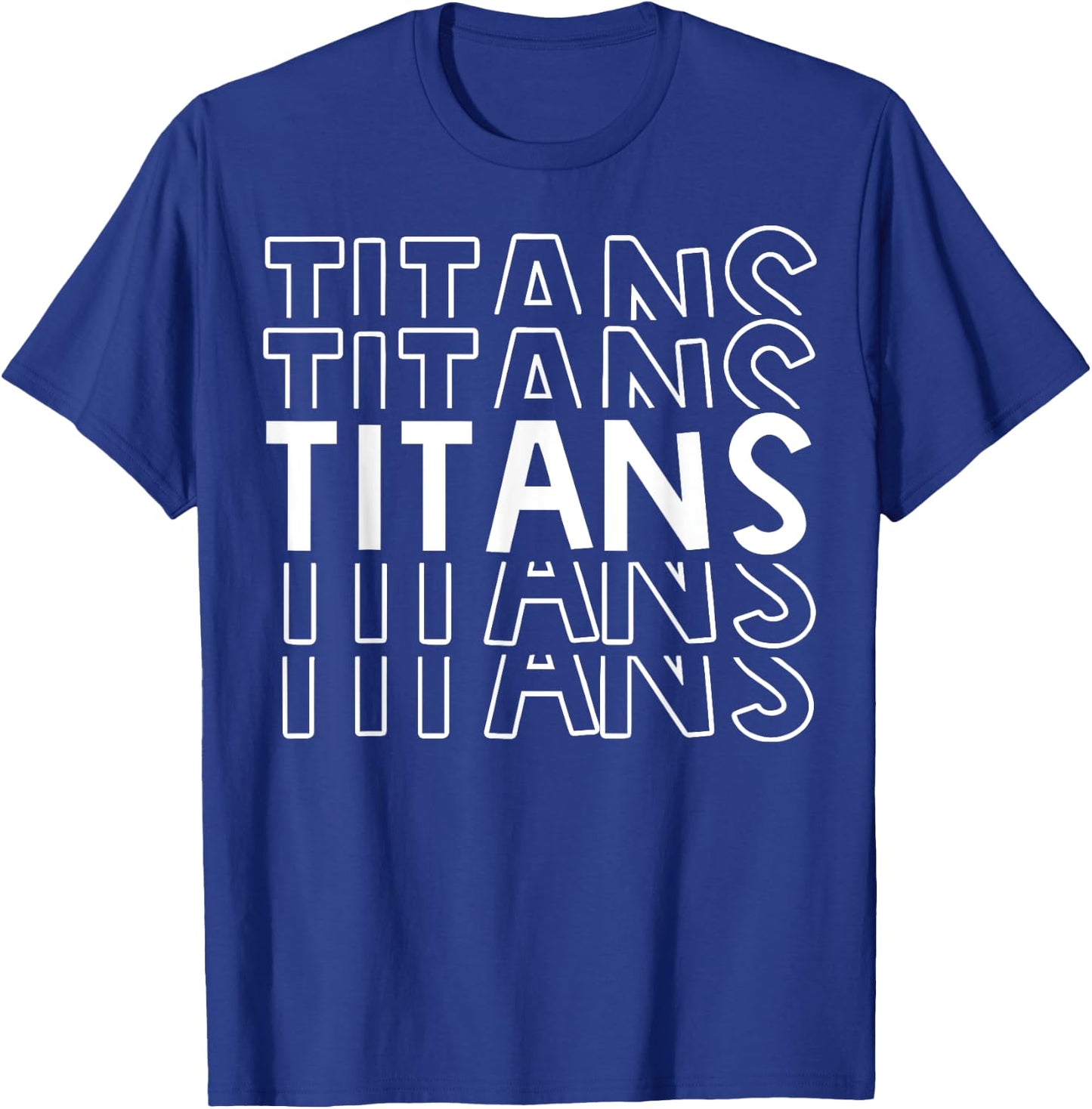 Titans School Sports Team Mascot Apparel Go College Athlete T-Shirt - T-Shirt | Royal