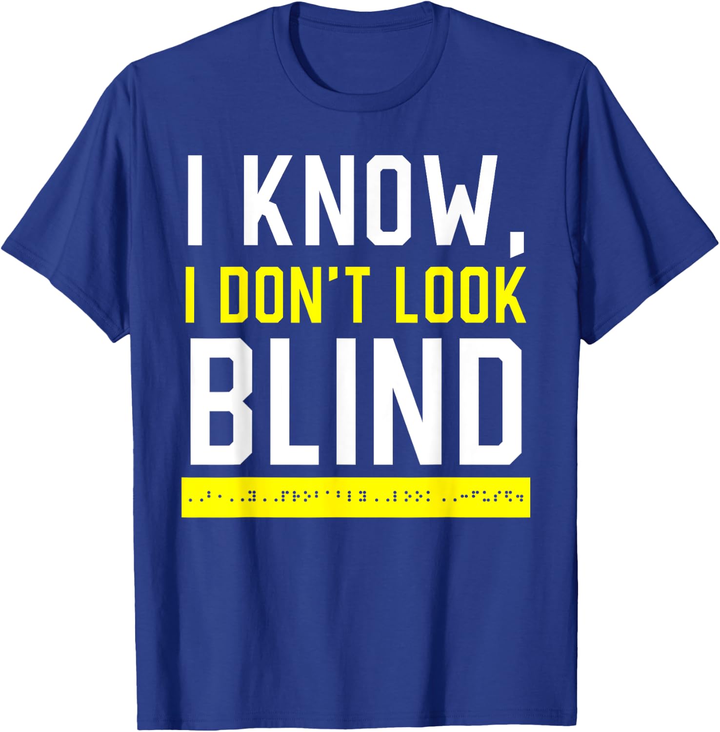 Braille Blind Awareness Visually Impaired Disability T-Shirt - T-Shirt | Royal