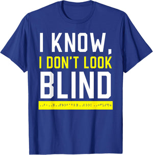 Braille Blind Awareness Visually Impaired Disability T-Shirt - T-Shirt | Royal