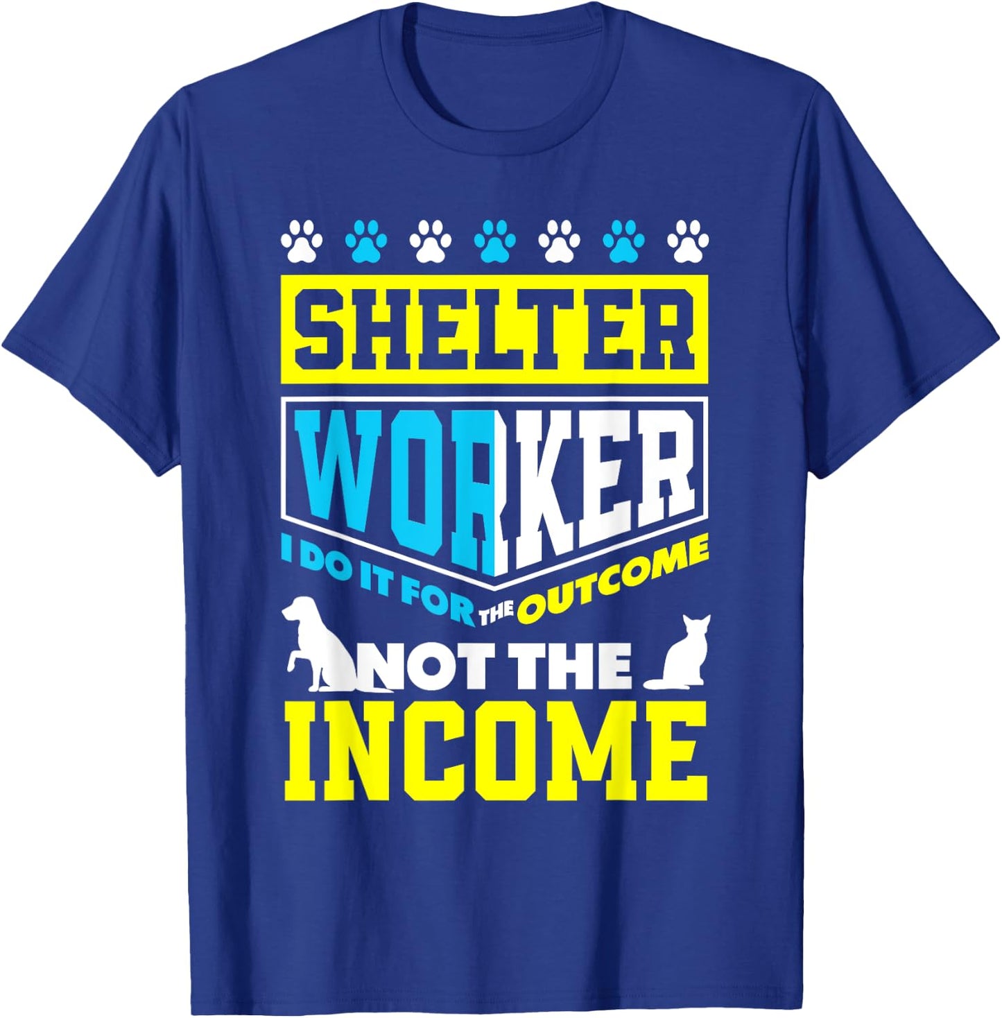 Animal Rescue Pet Adoption Shelter Worker T-Shirt - T-Shirt | Royal