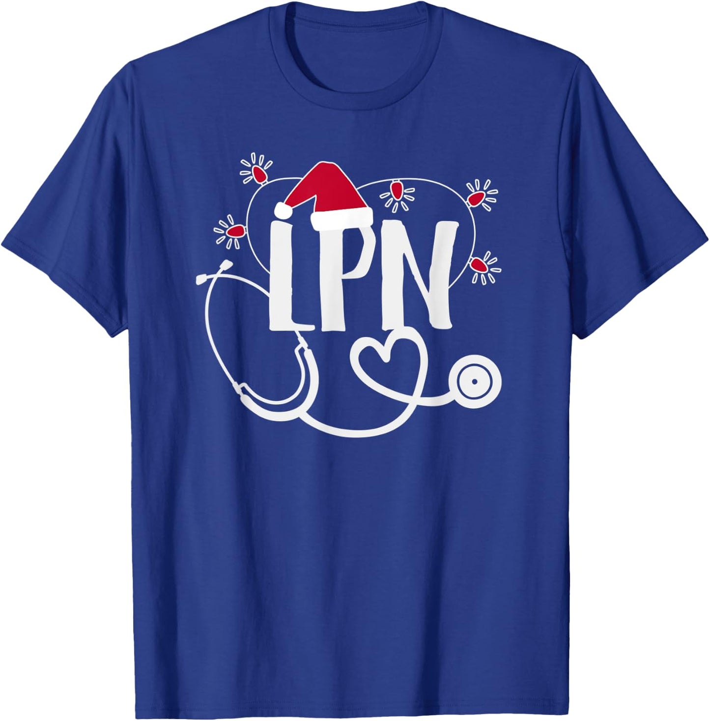 Cute Christmas Nurse - LPN Christmas T-Shirt - T-Shirt | Royal