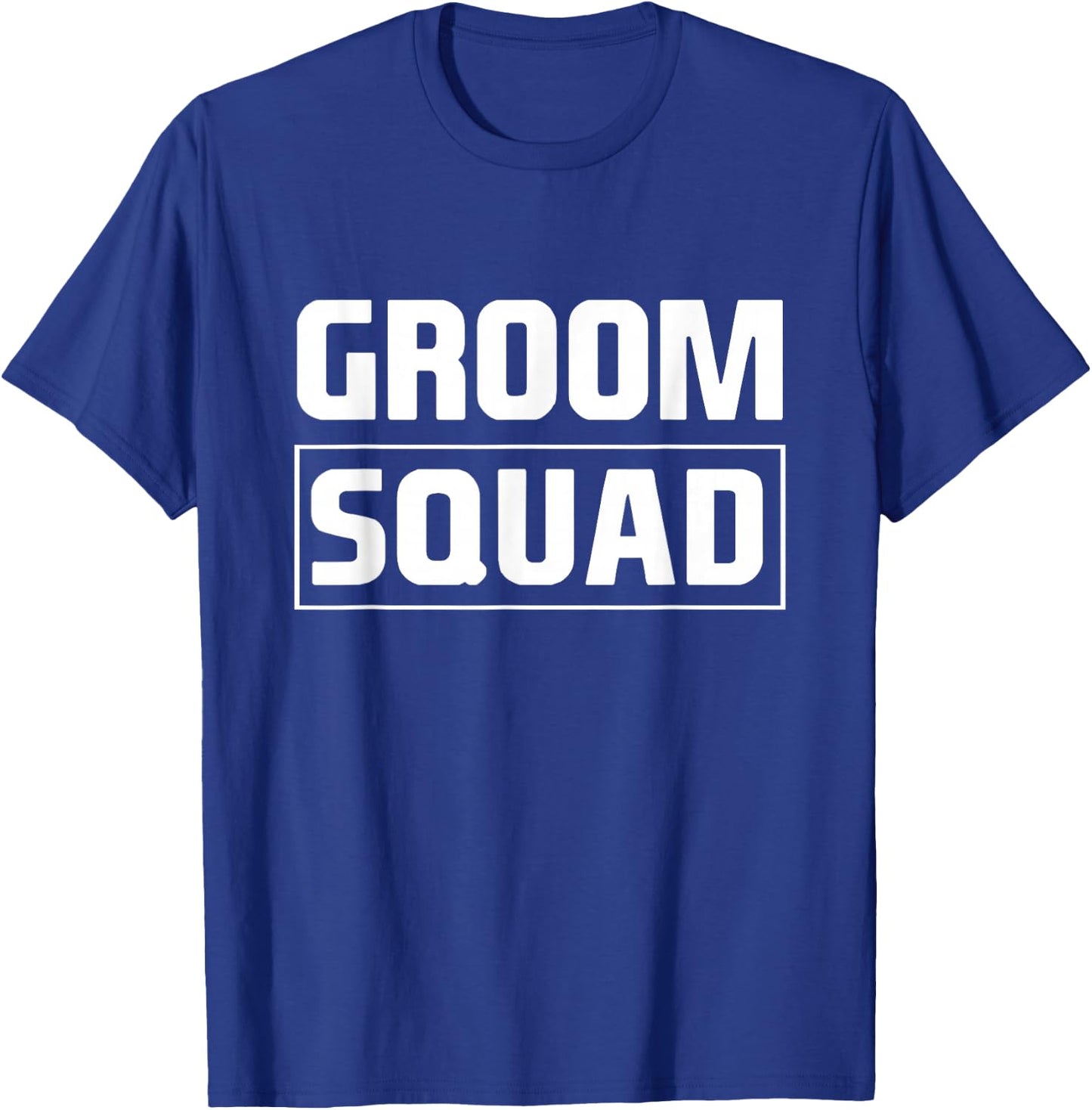 Groom Squad Groomsmen Team Group Bachelor Party Minimalist T-Shirt - T-Shirt | Royal
