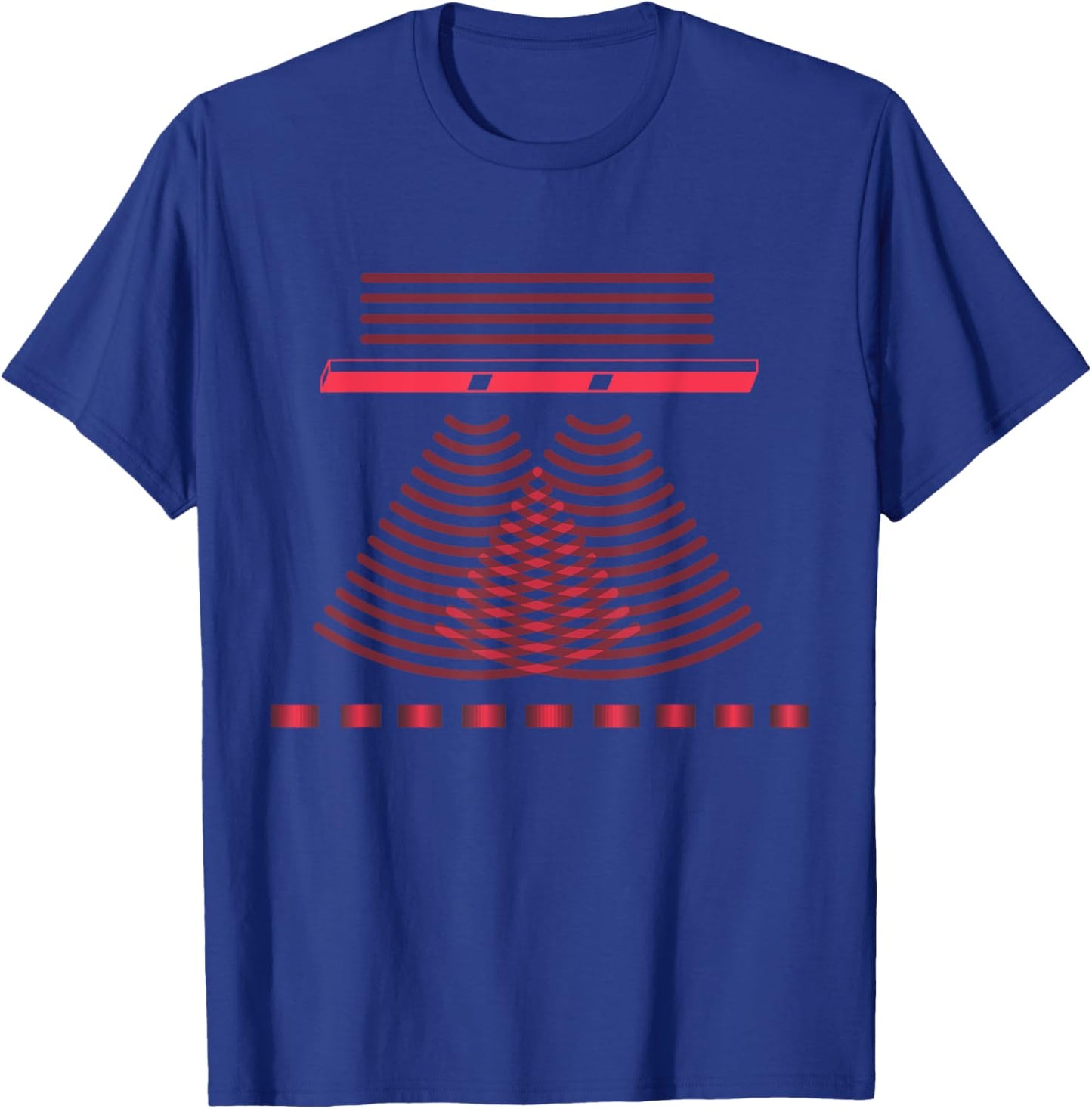 Double Split Experiment Quantum Physics Physics Teachers Maths T-Shirt - T-Shirt | Royal