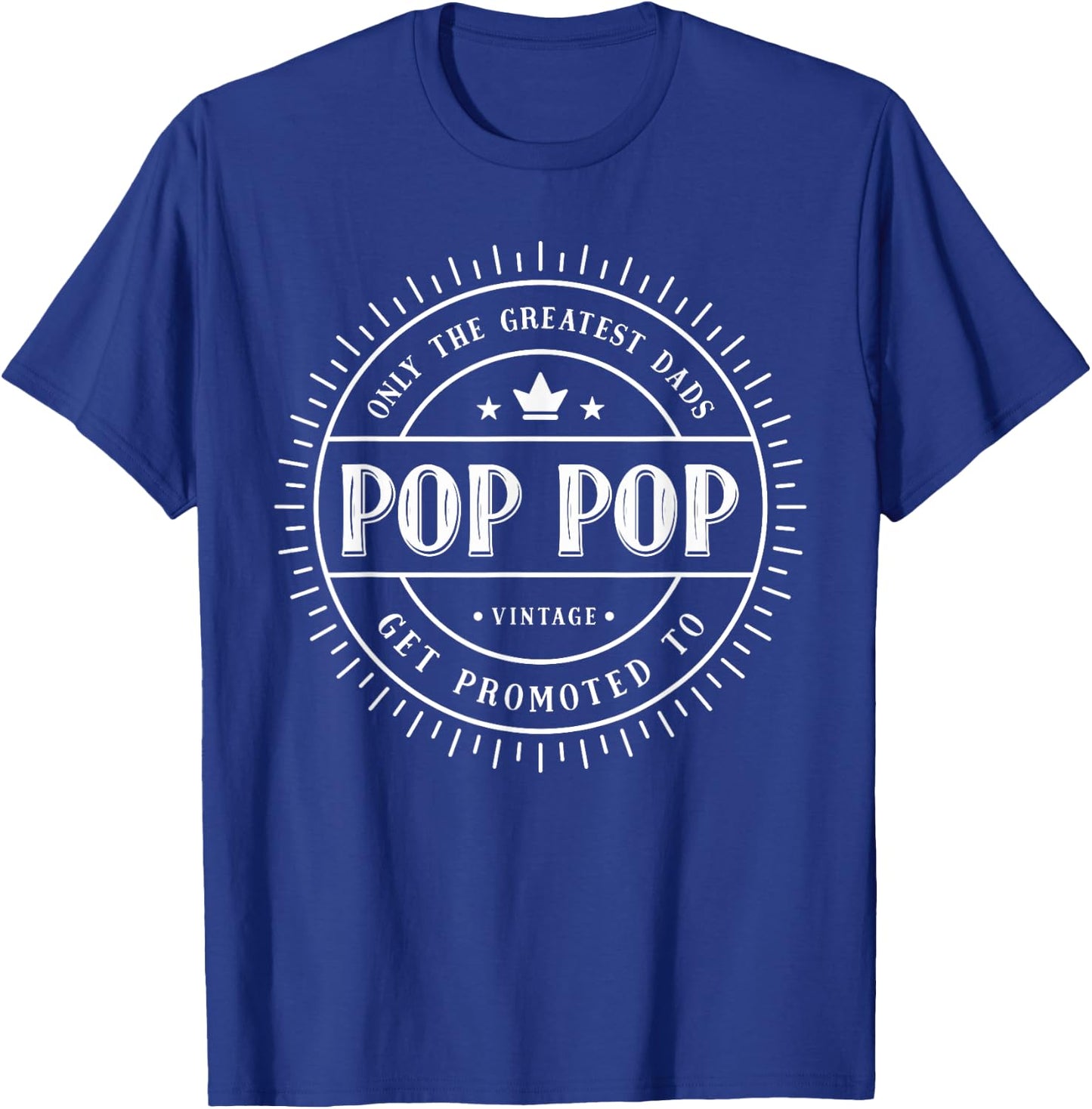 Pop Pop Fathers Day Fishing Funny Gift From Grandkids T-Shirt - T-Shirt | Royal