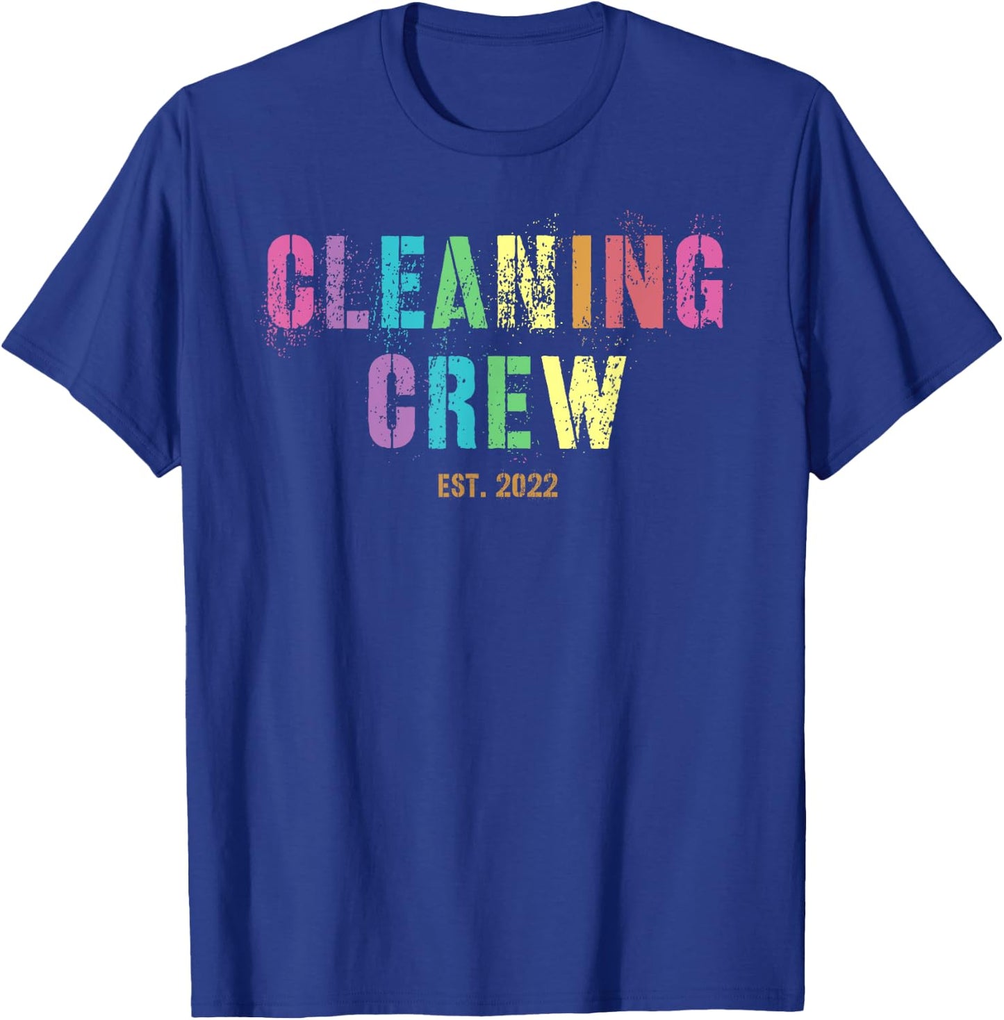 CLEANING CREW Custodian Team Housekeeping Cleaner Squad T-Shirt - T-Shirt | Royal