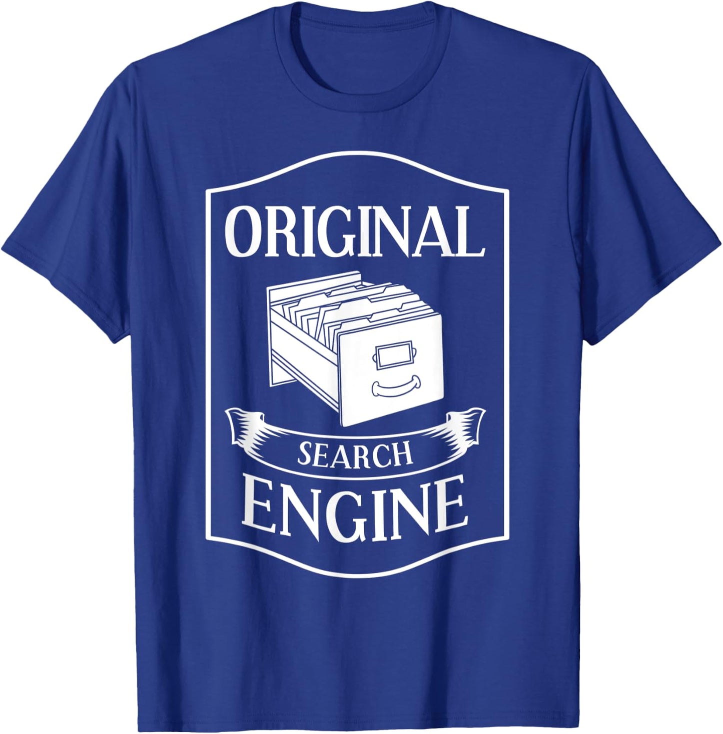 Card Catalog Library Librarian T-Shirt - T-Shirt | Royal