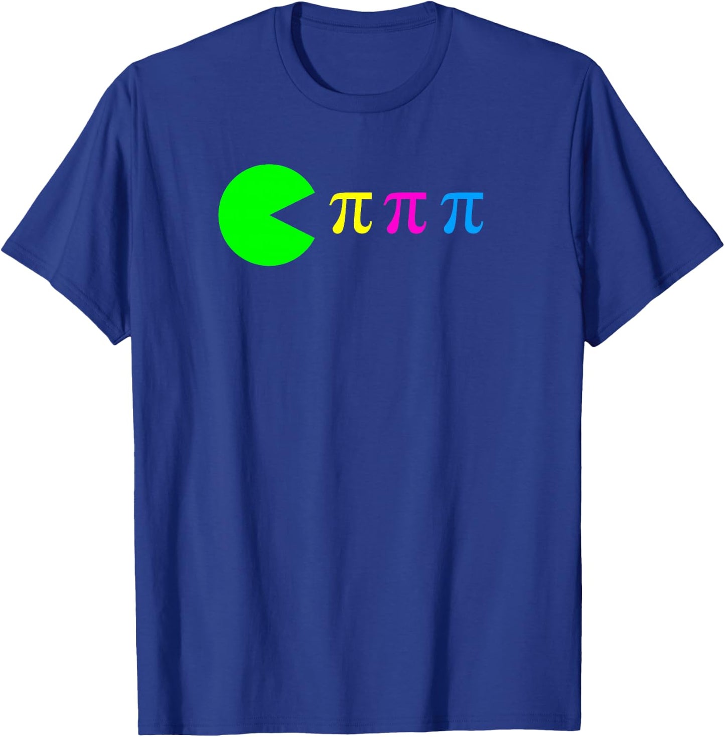 Funny Pi Day Math Science Ate Pi Symbol Color T-Shirt - T-Shirt | Royal