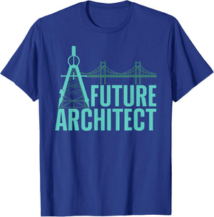 Cool Future Architect Art Boy Girl Kids Architecture Student T-Shirt - T-Shirt | Royal