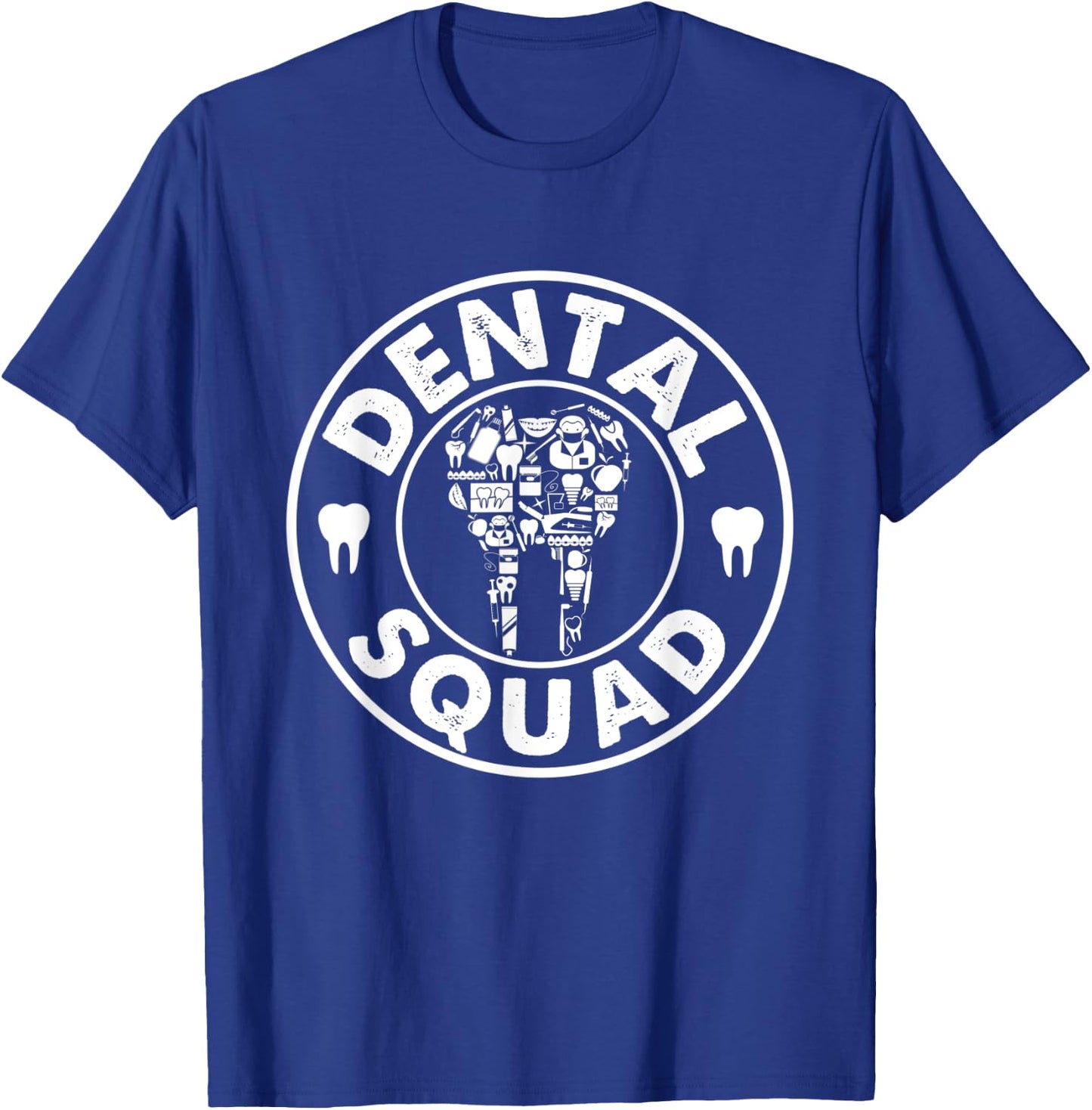 Vintage Dental Squad Costume Artwork Men Women Dentist T-Shirt - T-Shirt | Royal