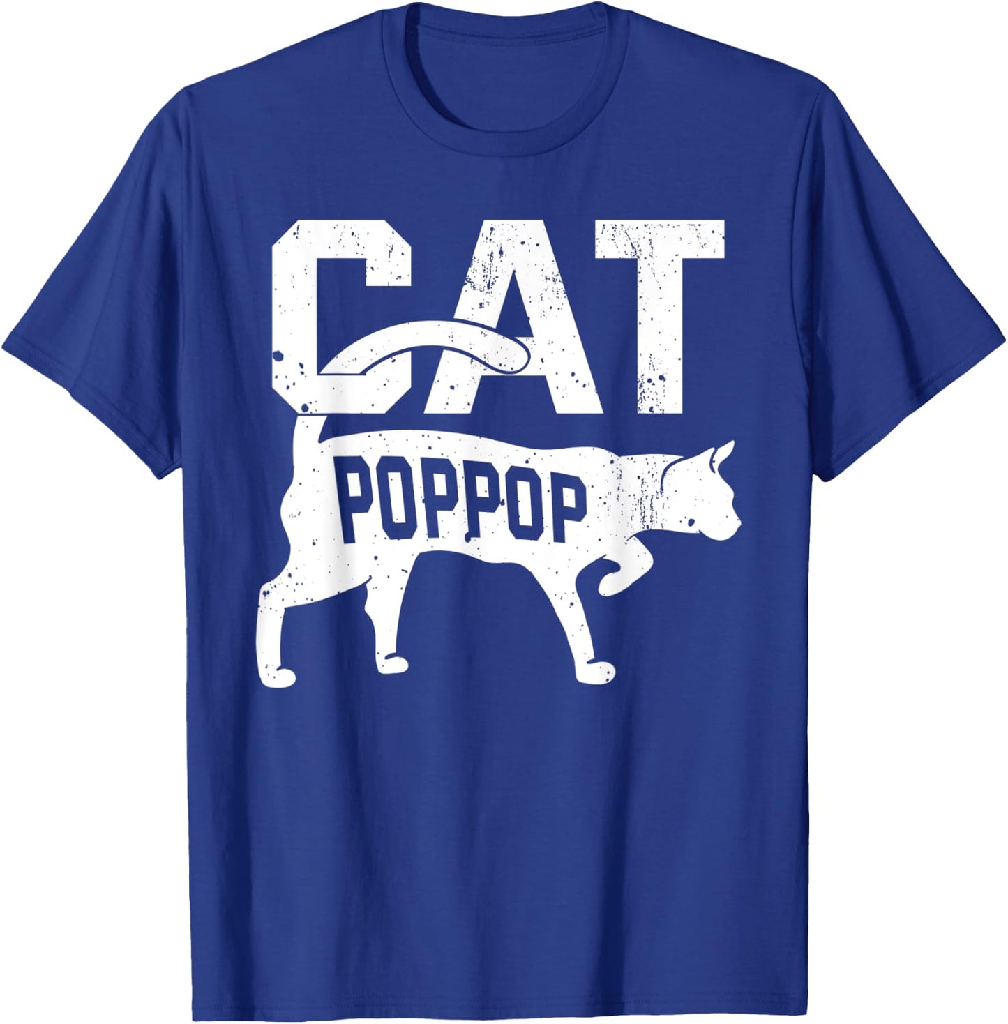 Cat Poppop Kitten Pet Owner Meow Father's Day Men Women Kids T-Shirt - T-Shirt | Royal