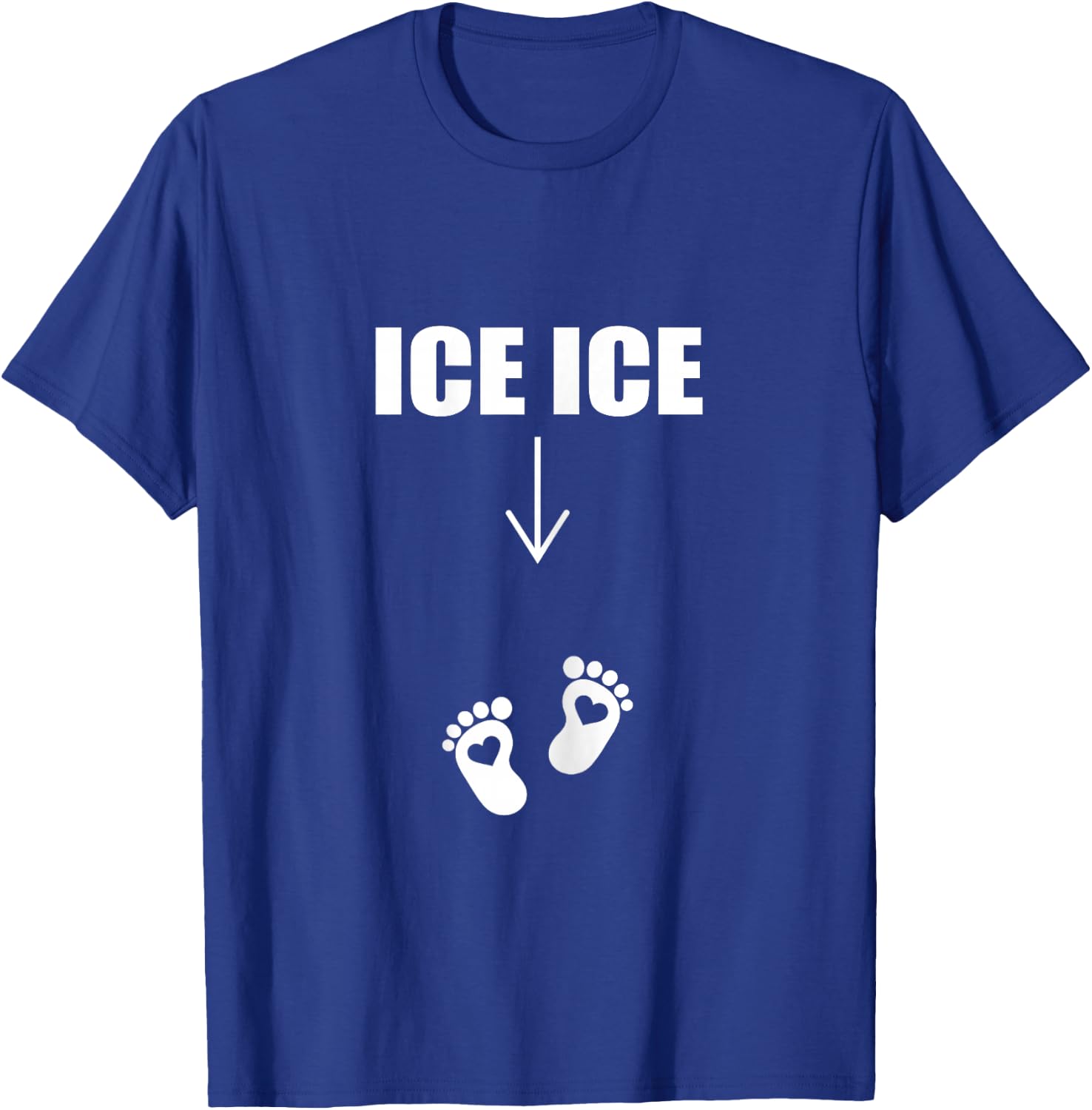 Ice Ice Baby Pregnancy Mom to be Announcement Shirt Funny T-Shirt - T-Shirt | Royal