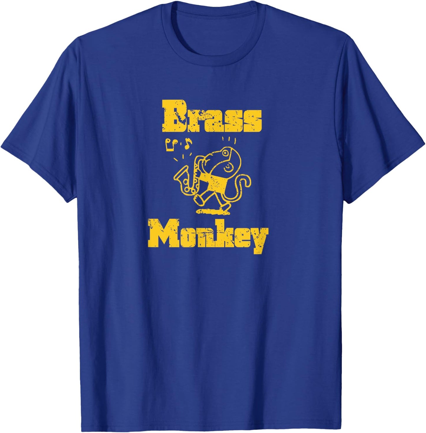 Monkey Playing Musical Instrument Brass Monkey Hip Hop Tops T-Shirt - T-Shirt | Royal