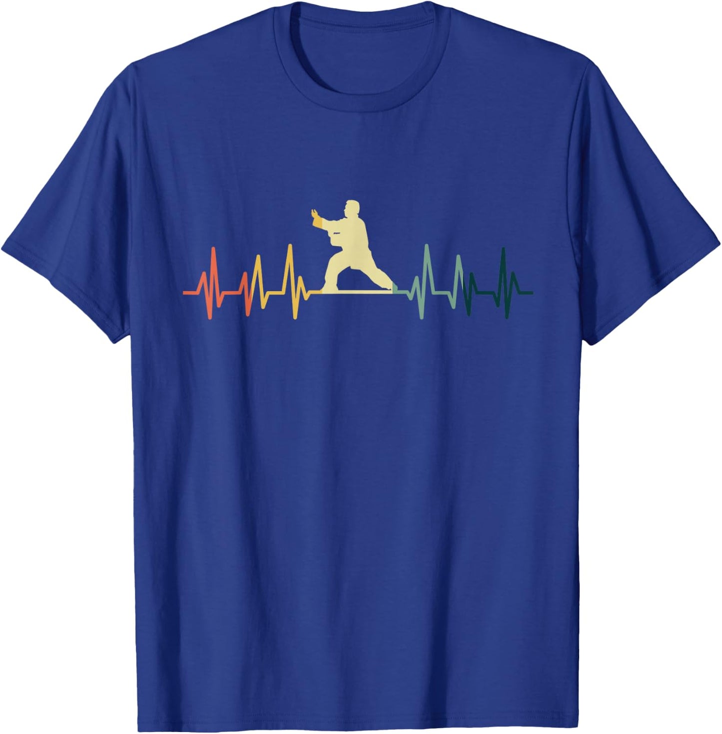 Heartbeat Tai Chi Qi Gong Meditation Martial Arts T-Shirt - T-Shirt | Royal