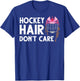 Funny Ice Hockey Girls Field Hockey Helmet Hair T-Shirt - T-Shirt | Royal