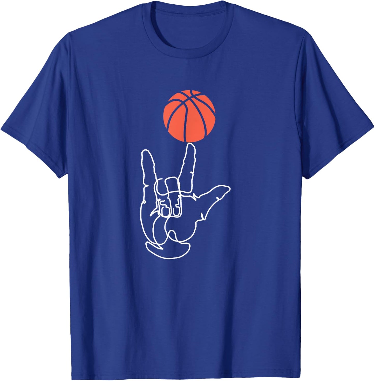 American Sign Language ASL Basketball T-Shirt - T-Shirt | Royal