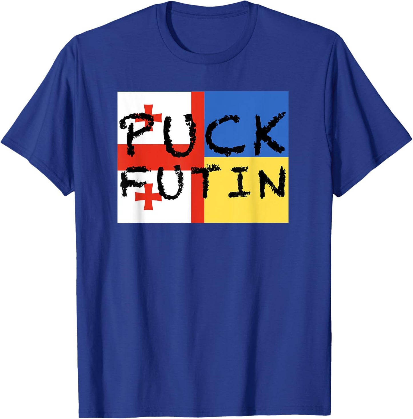 Georgian-Ukrainian flag - friendly countries T-Shirt - T-Shirt | Royal