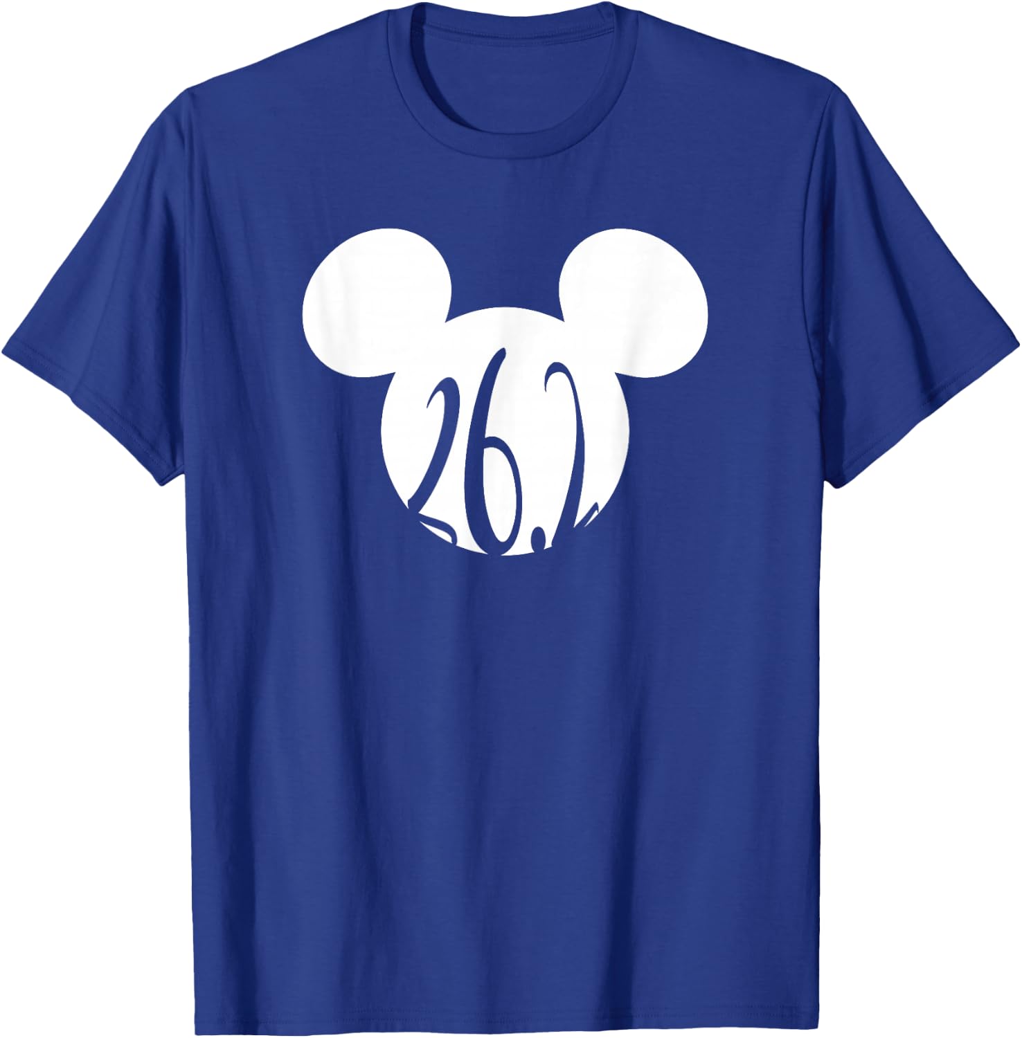 Disney Mickey Mouse Ears Marathon 26.2 Runner T-Shirt - T-Shirt | Royal