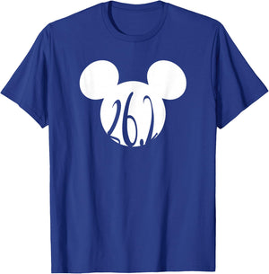 Disney Mickey Mouse Ears Marathon 26.2 Runner T-Shirt - T-Shirt | Royal