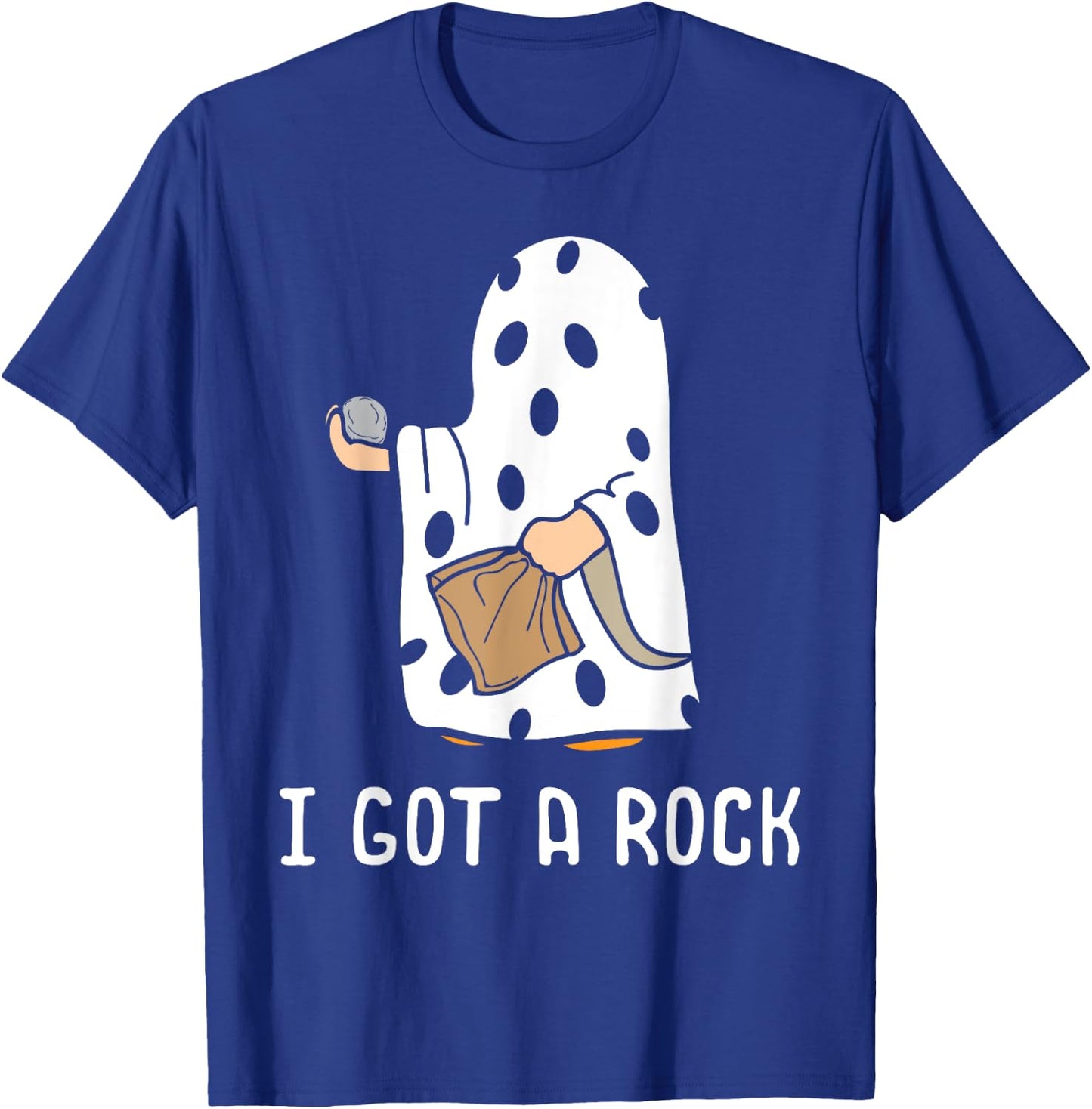 I Got A Rock Funny Halloween Trick Or Treating Ghost T-Shirt - T-Shirt | Royal