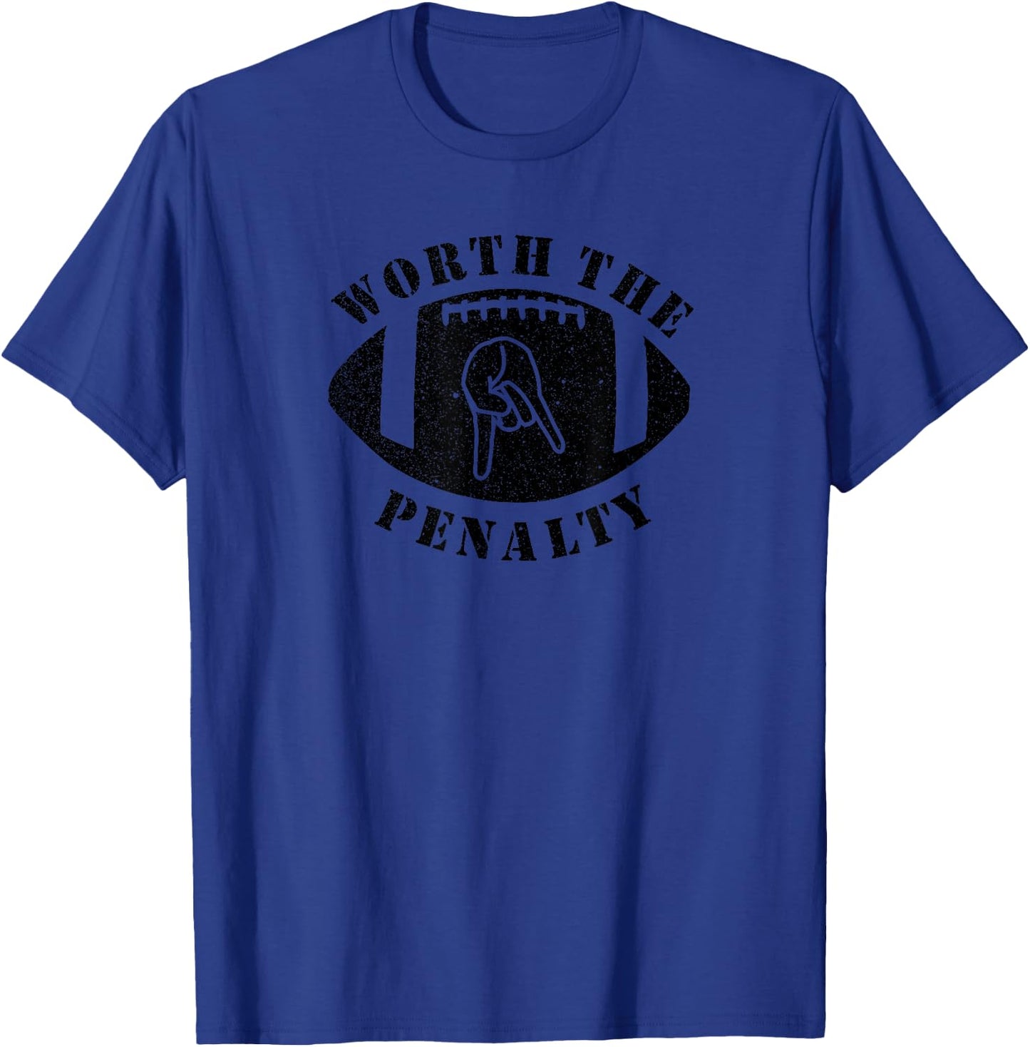 Horns Down Worth The Penalty Oklahoma Texas Red River T-Shirt - T-Shirt | Royal