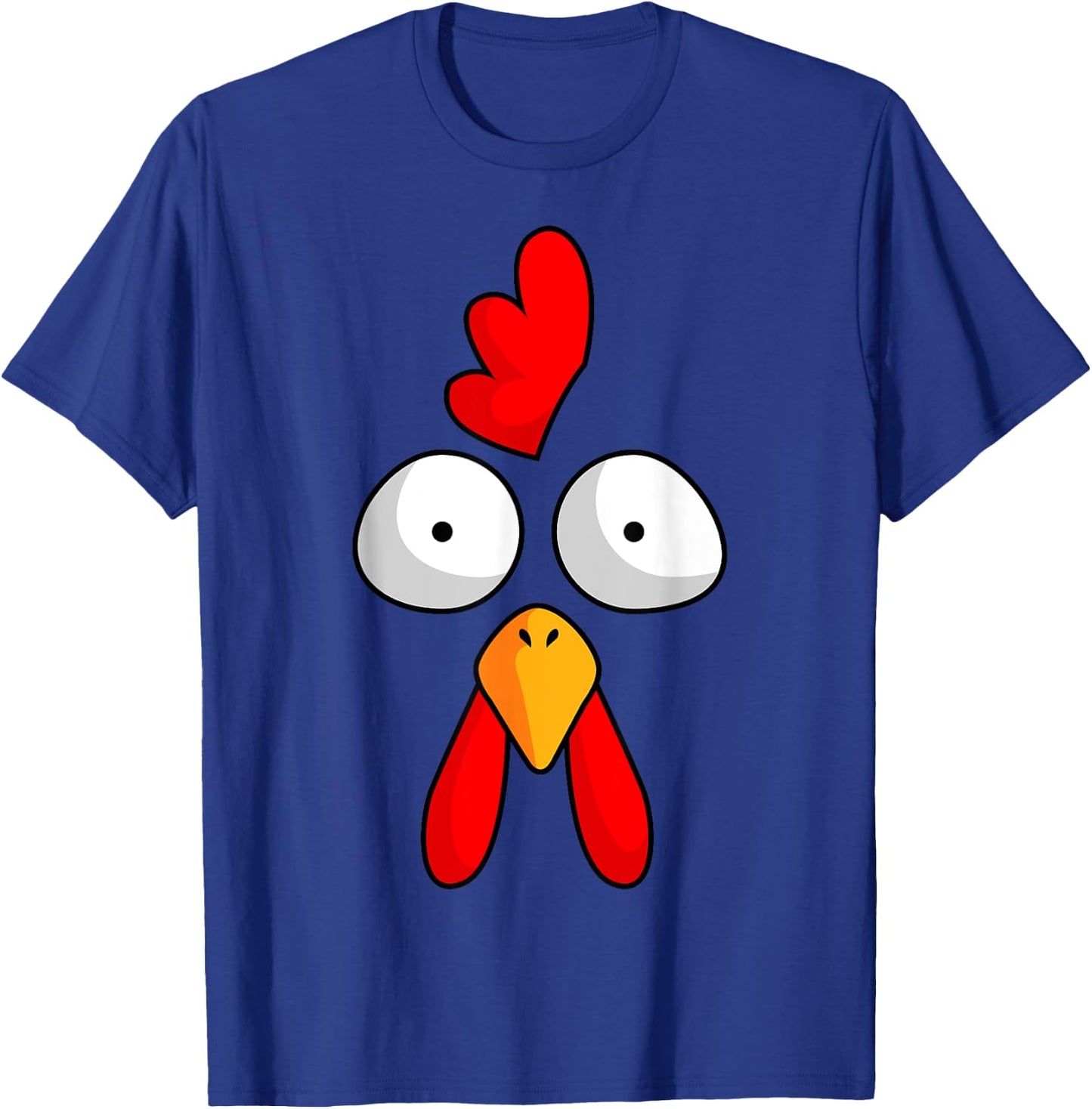 Chicken Face Rooster Halloween Costume Farm Poultry T-Shirt - T-Shirt | Royal