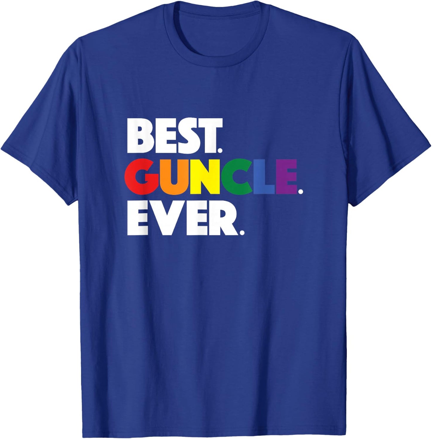 Best Guncle Ever Gift & New Baby Announcement for Gay Uncle T-Shirt - T-Shirt | Royal