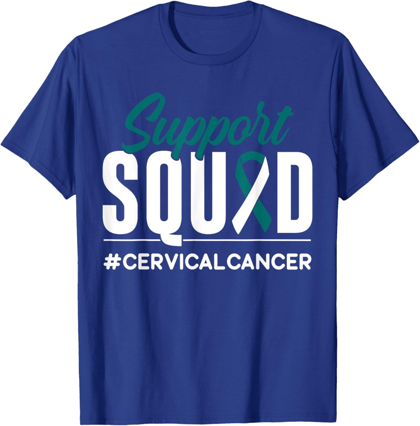 Cancer Survivor Cervical Cancer Awareness Gift T-Shirt - T-Shirt | Royal