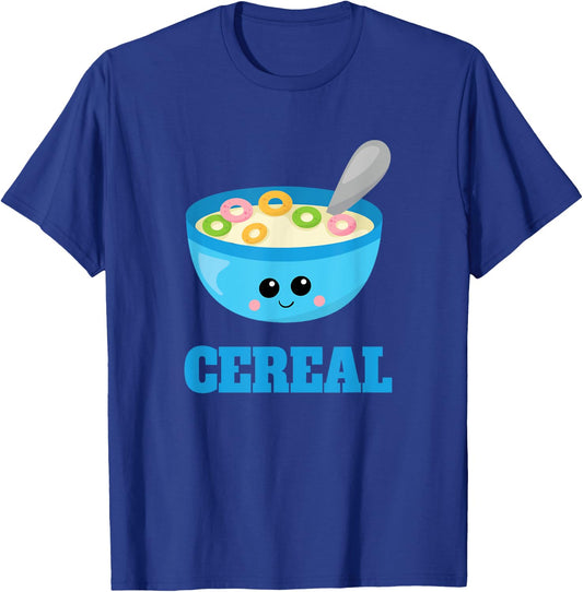 Cute Cereal & Milk Couples Halloween Costume Late Lazy T-Shirt - T-Shirt | Royal