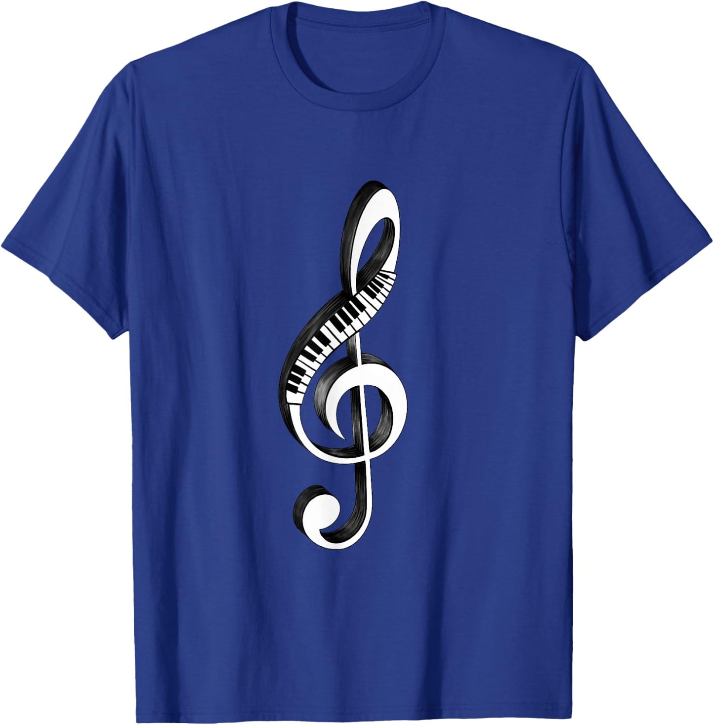 Cool Piano Art Men Women Musical Notes Piano Player Treble T-Shirt - T-Shirt | Royal