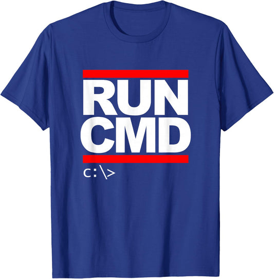 Run CMD for Programmers and Admins T-Shirt - T-Shirt | Royal