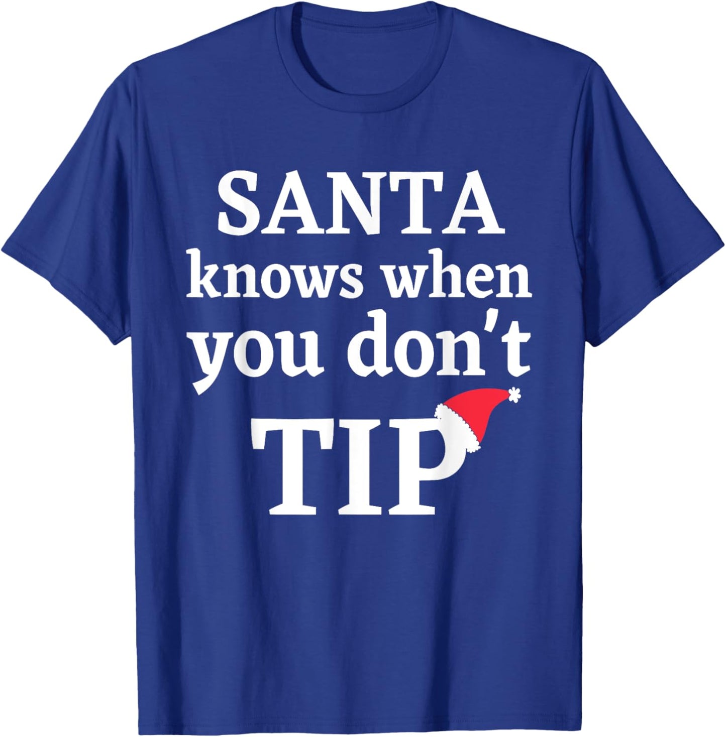Funny Bartender Waitress Christmas Holiday Santa Gift 2024 T-Shirt - T-Shirt | Royal