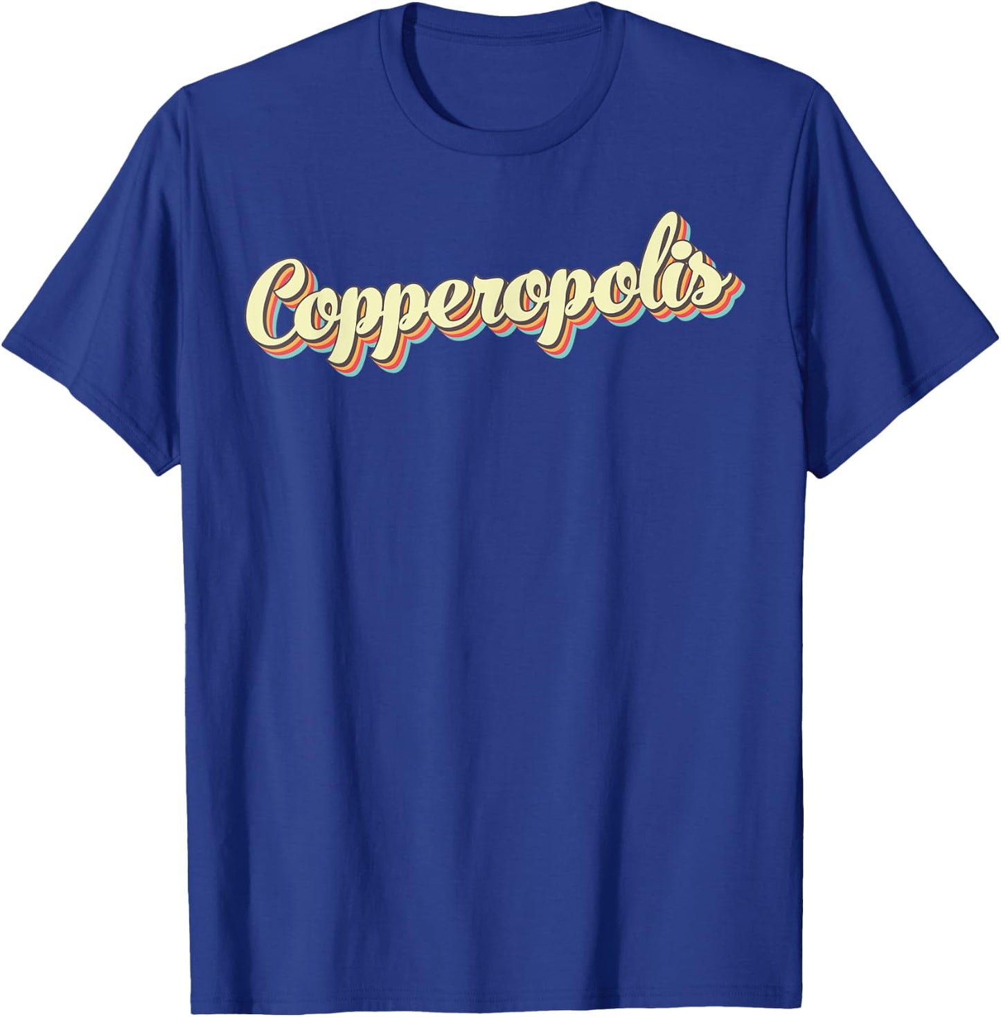 Copperopolis Retro Art Baseball Font Vintage T-Shirt - T-Shirt | Royal