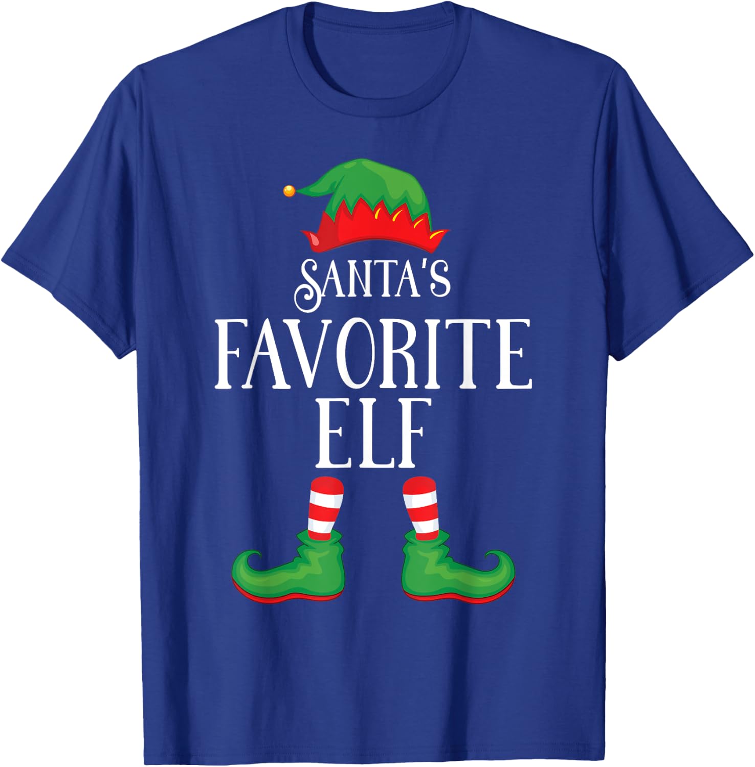Favorite Elf Matching Group Xmas Funny Family Christmas T-Shirt - T-Shirt | Royal
