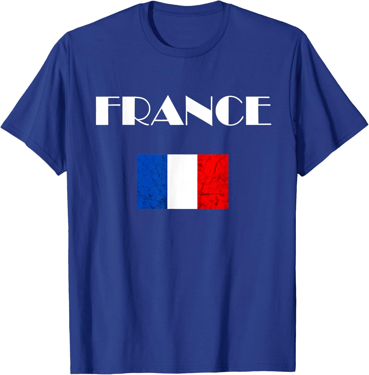 France Flag French Roots French Pride Vintage French Flag T-Shirt - T-Shirt | Royal