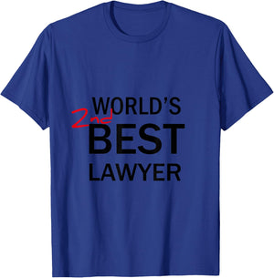 World's 2nd Best Lawyer Funny Gag Gift T-Shirt - T-Shirt | Royal