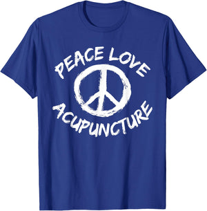 Traditional Chinese Medicine Peace Love Acupuncture TCM T-Shirt - T-Shirt | Royal
