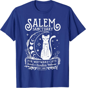 Funny Witch Salem Home For Wayward Black Cats 1692 Halloween T-Shirt - T-Shirt | Royal