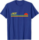 Jack First Name Logo Retro Sunset Surfer Style Jack T-Shirt - T-Shirt | Royal