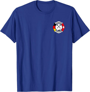 Hamburg Germany Fire Rescue Department Fireman Uniform Flag T-Shirt - T-Shirt | Royal