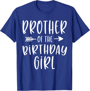 Brother of the Birthday Girl Sibling Birthday Party T-Shirt - T-Shirt | Royal