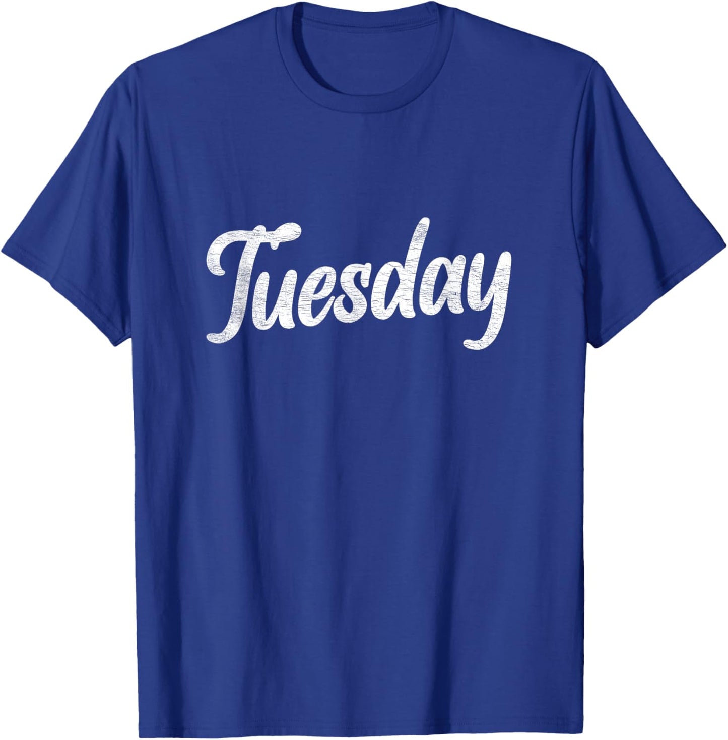 Tuesday Distressed Retro Fun Days of the Week Weekday T-Shirt - T-Shirt | Royal